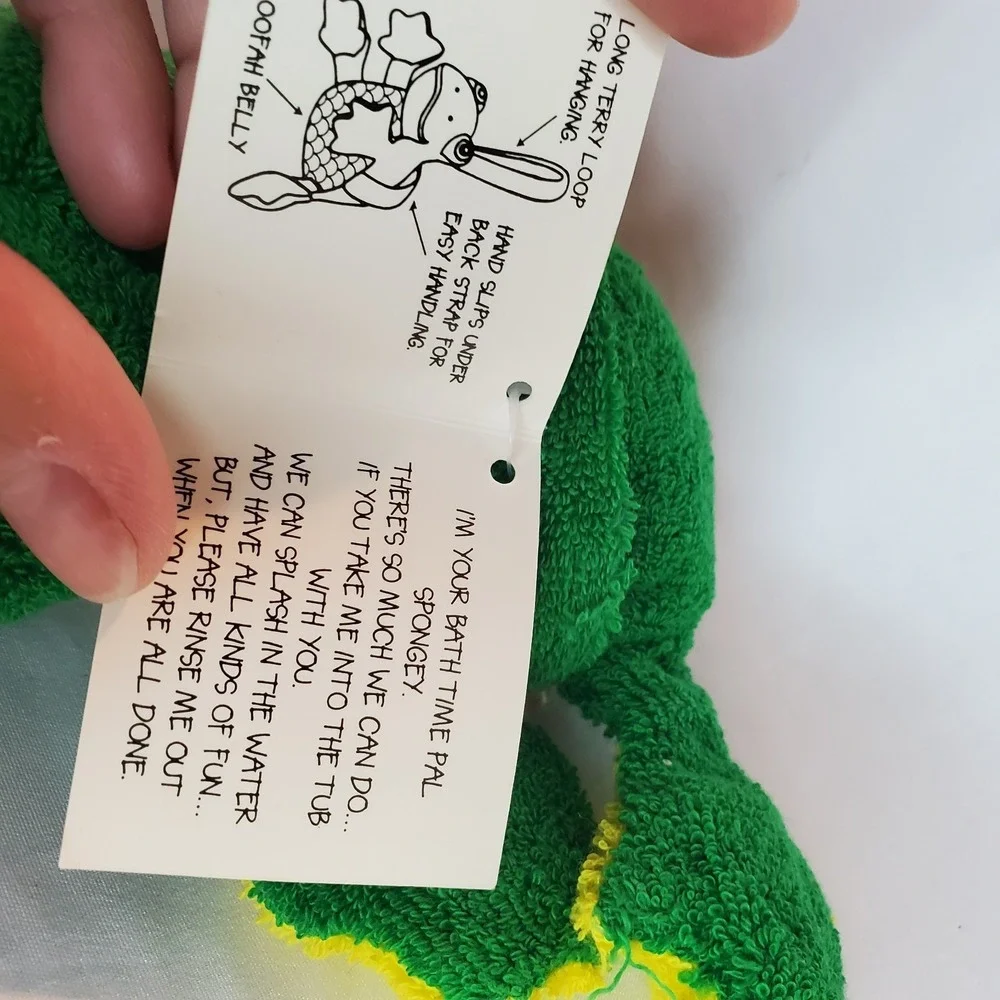 Rub a dub club Stuffed Frog Plush wash cloth bath